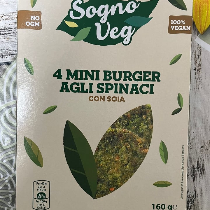 review photo of Sogno veg 4 Mini Burger Agli Spinaci Con Soia shared by @iosonouna on 29 Apr 2022 - review