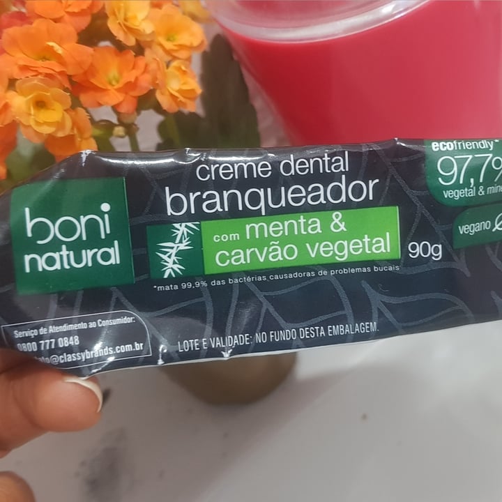 photo of Boni natural Creme Dental Branqueador shared by @mariaantonia08 on  16 Apr 2022 - review