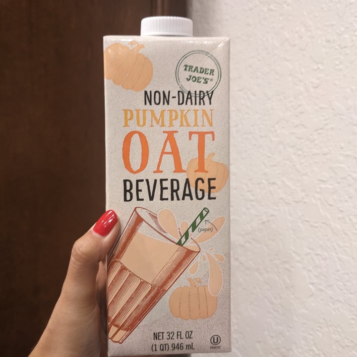 photo of Trader Joe's Pumpkin oat beverage shared by @shreyups on  30 Dec 2022 - review