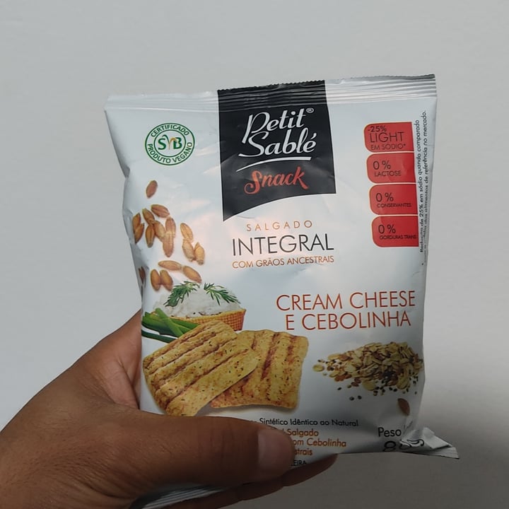 photo of Petit Sablé Snack Cream Cheese E Cebolinha shared by @felps on  01 Jul 2022 - review