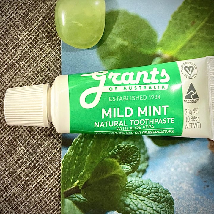 photo of Grants of Australia Mild mint toothpaste shared by @vegan-friendly on  12 Dec 2020 - review