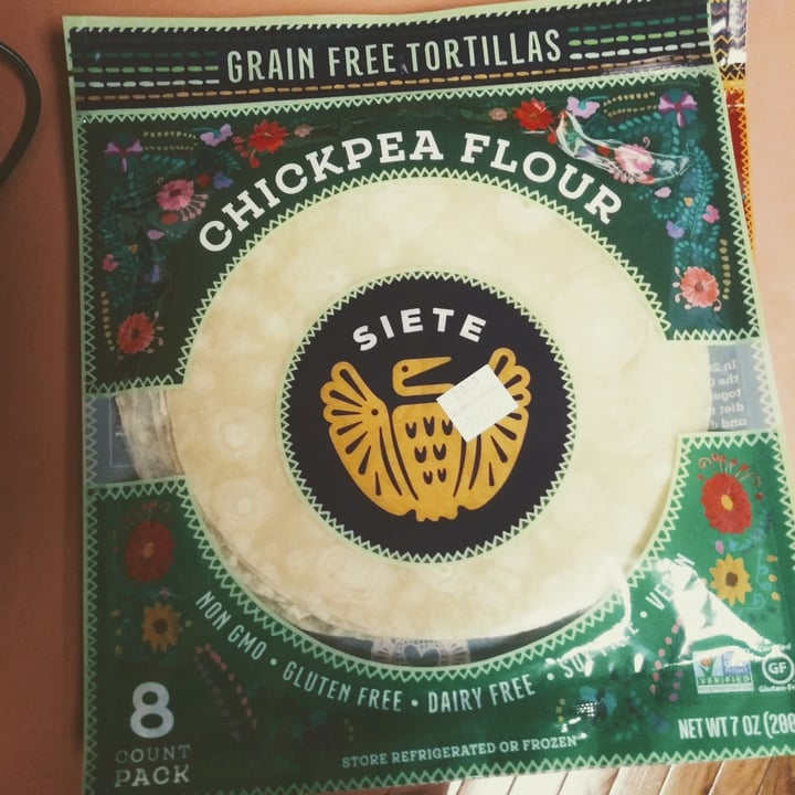 photo of Siete Family Foods Chickpea Flour Tortillas shared by @veg4theanimals on  21 Jan 2021 - review