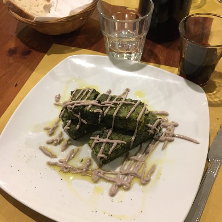 review photo of L' Angolo Cottura Trattoria Roma Farinata con cicoria e maionese alle olive shared by @bess on 14 Jan 2022 - review