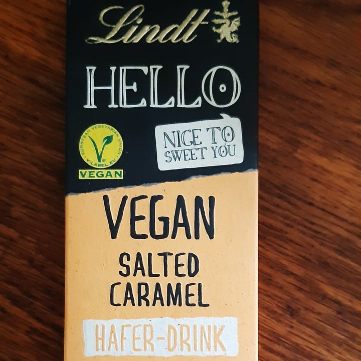 photo of Lindt Hello Vegan Salted Caramel shared by @letschoosecompassion on  14 Apr 2022 - review