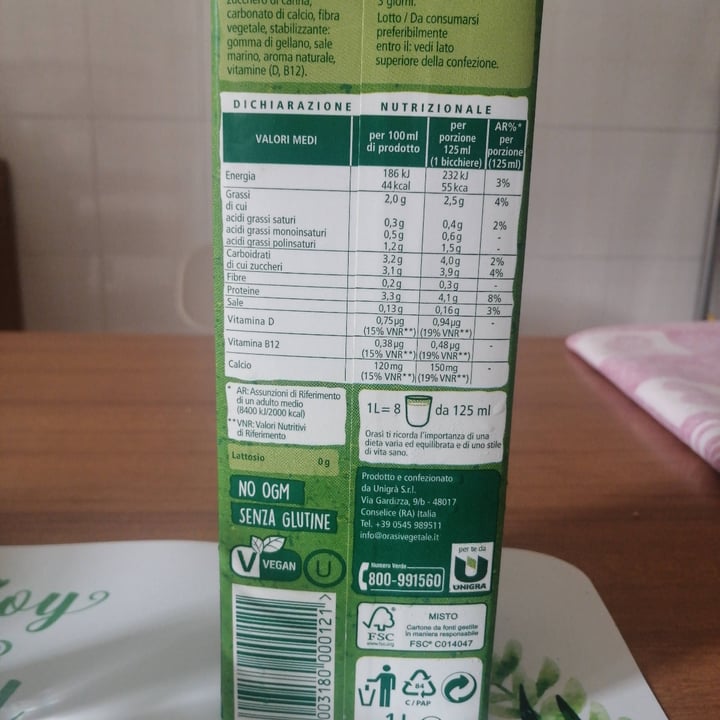 review photo of OraSí Bevanda di Soia shared by @emanuelaa on 04 Jun 2022 - review
