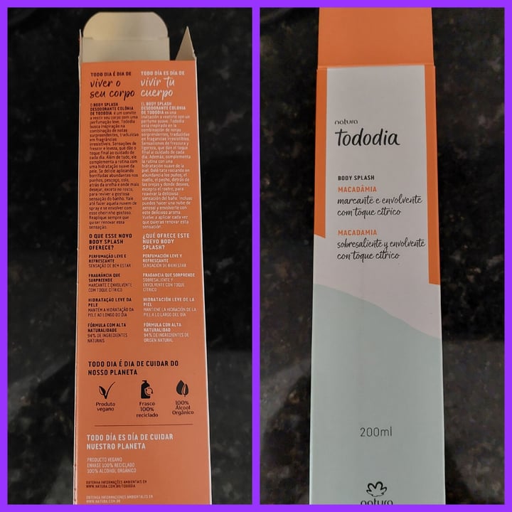 photo of Natura Body Splash macadâmia shared by @niolani on  01 Jul 2022 - review
