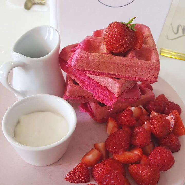 photo of Naked Bakery Pink Waffles shared by @helenasveganlife on  27 Dec 2019 - review