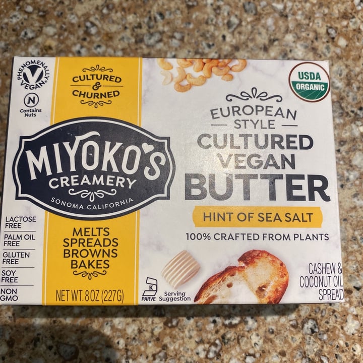 photo of Miyoko's Creamery European Style Cultured Vegan Butter Hint of Sea Salt shared by @pkravetz1278 on  13 Jun 2021 - review