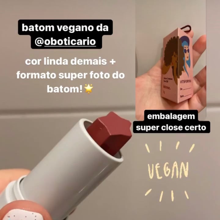 review photo of O Boticário batom shared by @natcch on 11 Jul 2021 - review