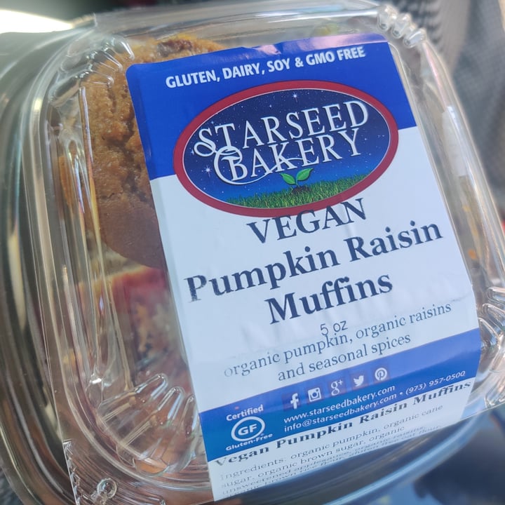 photo of Starseed Bakery Pumpkin Raisin Muffins shared by @vegun on  06 Nov 2021 - review