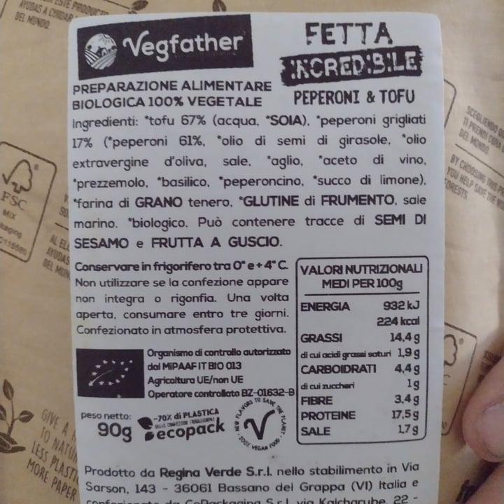 photo of Vegfather Affettato Peperoni e Tofu shared by @dratini on  07 Jul 2022 - review