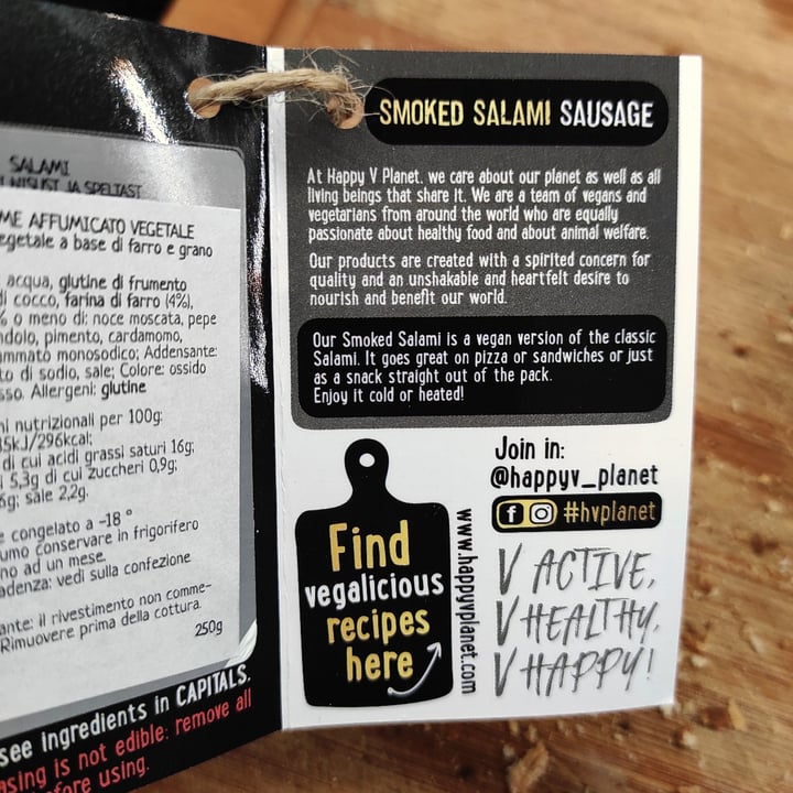 photo of Happy V Planet Vegan Hardwood Smoked Salami shared by @thekindseed on  14 Mar 2022 - review