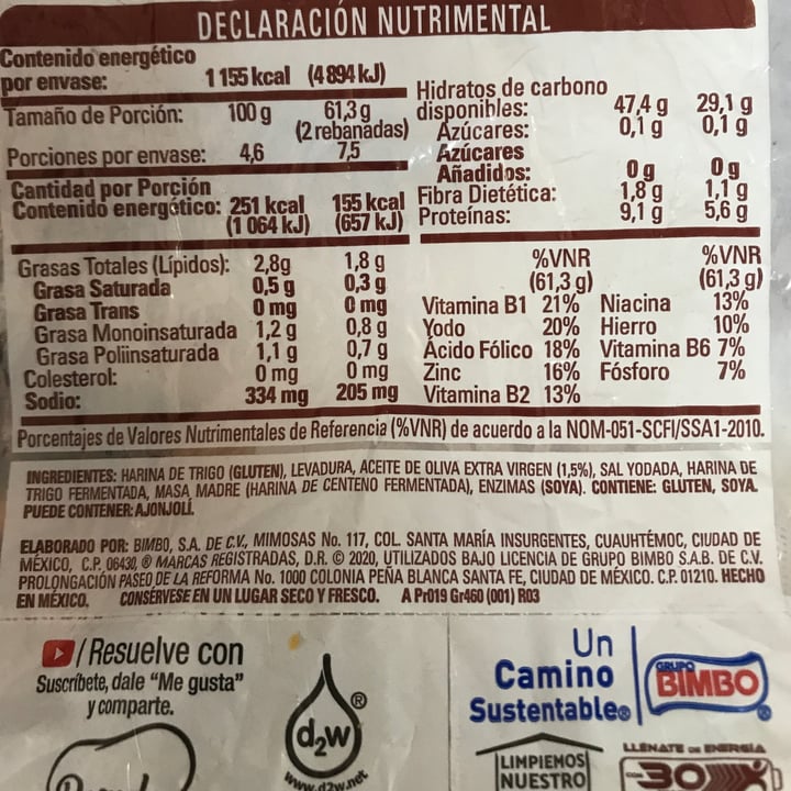 review photo of Bimbo Natural 100% shared by @laurafonck on 12 Jun 2021 - review