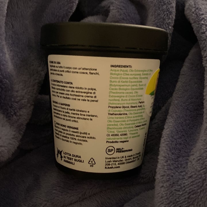 photo of LUSH Fresh Handmade Cosmetics Burro Per Il Corpo Lime Bounty shared by @ceciliasb on  26 Oct 2022 - review