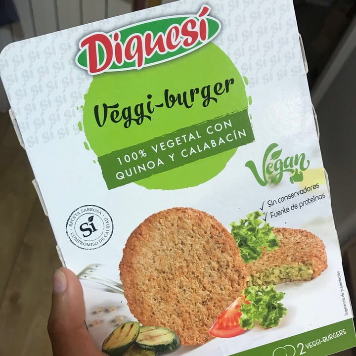 photo of Diquesí Veggi-burger 100% Vegetal Con Quinoa Y Calabacín shared by @cgo98 on  21 Oct 2020 - review