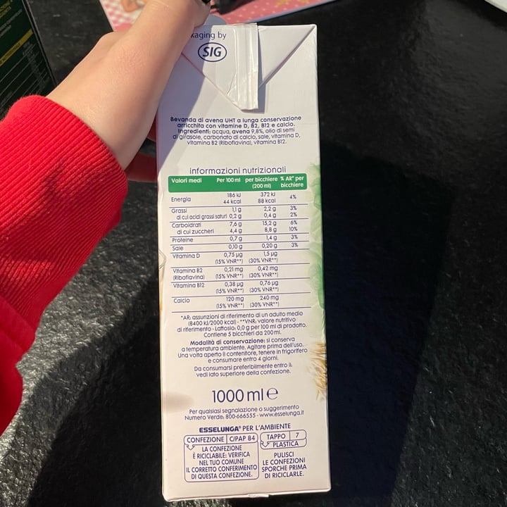 photo of Esselunga Bevanda Vegetale Avena shared by @ppannalisa on  16 Dec 2021 - review