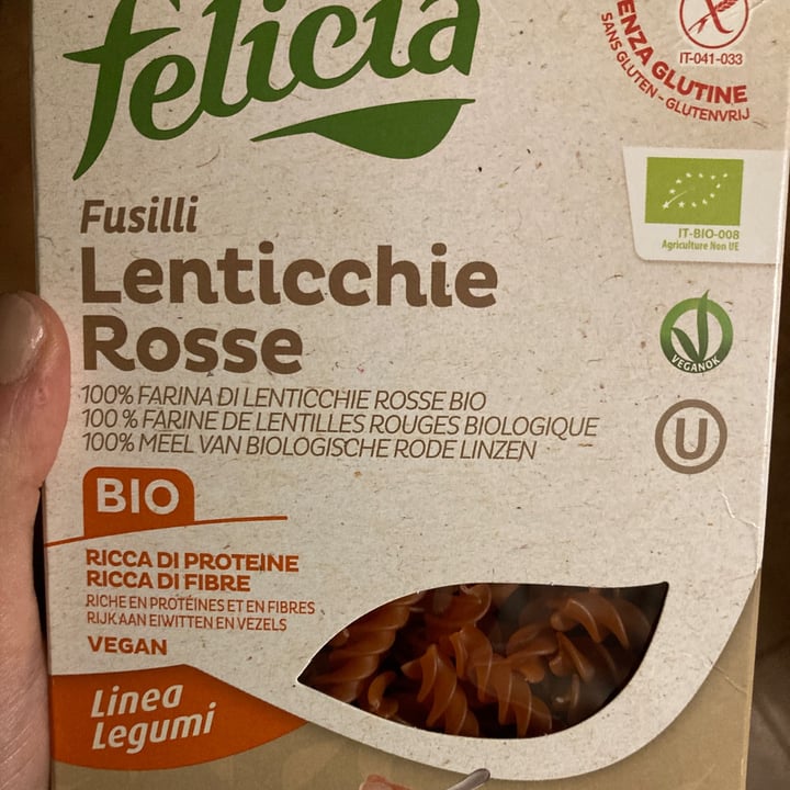 photo of Felicia Fusilli 100% Lenticchie Rosse shared by @matty945 on  26 Jul 2022 - review