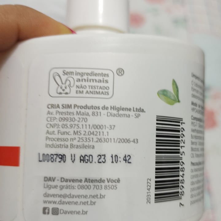 review photo of Davene Sabonete Líquido Hidratante Frutas Vermelhas shared by @rosangelapaula013 on 30 Jul 2021 - review