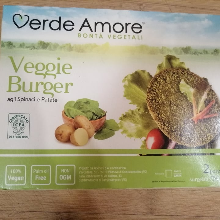 photo of Verde Amore Veggie burger spinaci e patate shared by @meti on  26 Sep 2022 - review