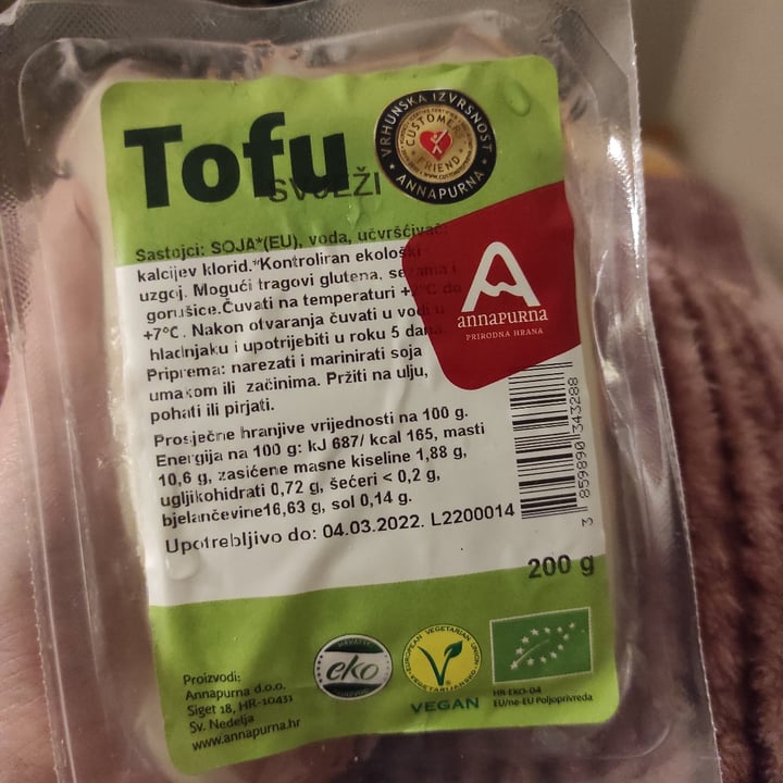 photo of Annapurna Svježi tofu shared by @vegg on  28 Jan 2022 - review
