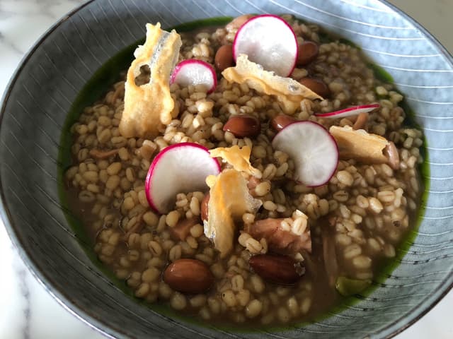 Photo of the dish “BKT barley risotto”
