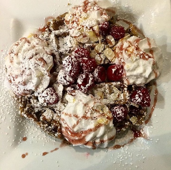 photo of West Coast Waffles Vegan Waffles with Coconut whip, fruit and coulee shared by @ceeemme on  05 Apr 2018 - review