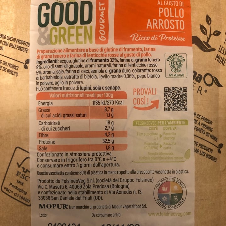 photo of Good & Green Affettato di mopur al gusto di pollo arrosto shared by @andrea76 on  06 Nov 2022 - review