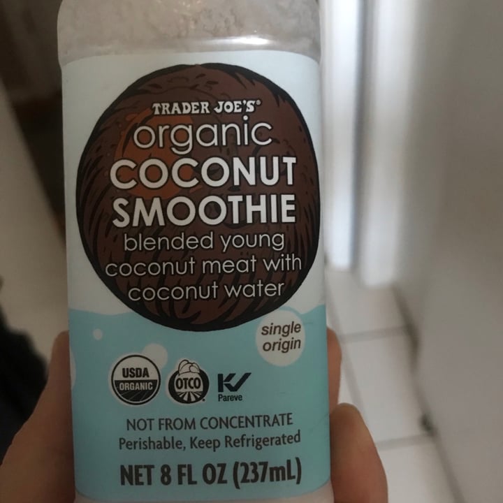 review photo of Trader Joe's Organic Coconut Smoothie shared by @beingveganissoyum on 25 Feb 2021 - review