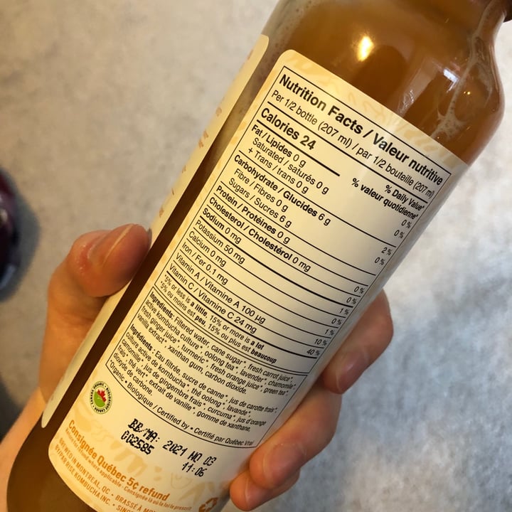 review photo of Grandi Orange Turmeric Kombucha shared by @voidsalts on 29 Mar 2021 - review