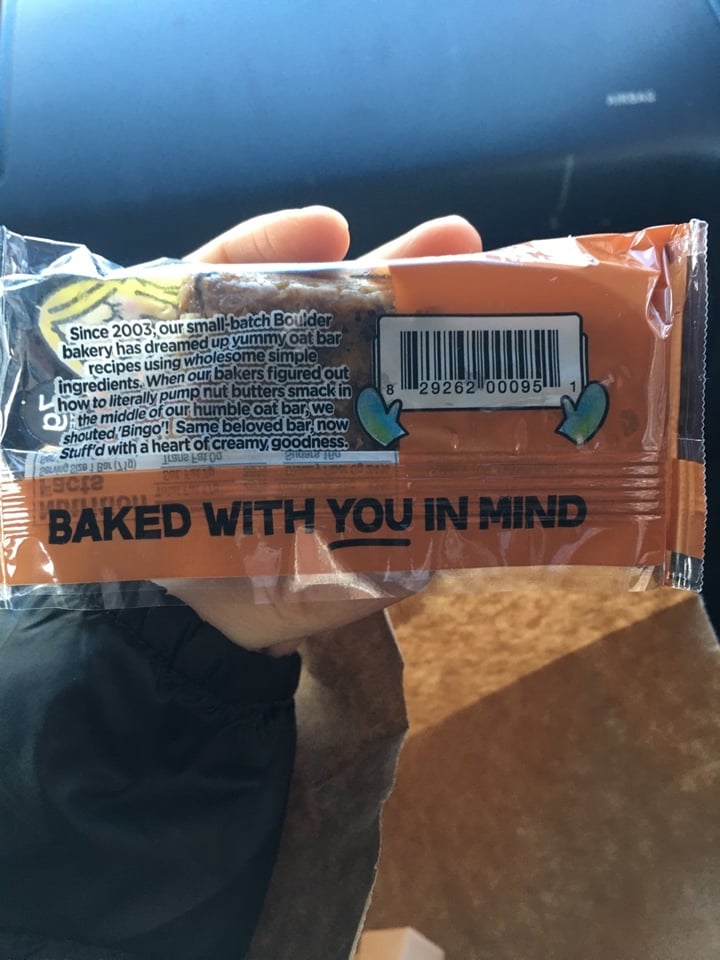 review photo of Bobo's Stuff’d Peanut Butter Chocolate Chip Oat Bar shared by @smash0the0pumpkins on 25 Dec 2019 - review