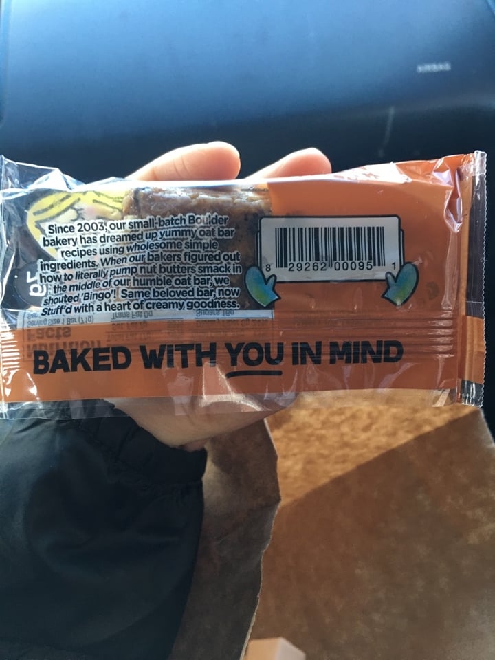 photo of Bobo's Stuff’d Peanut Butter Chocolate Chip Oat Bar shared by @smash0the0pumpkins on  25 Dec 2019 - review