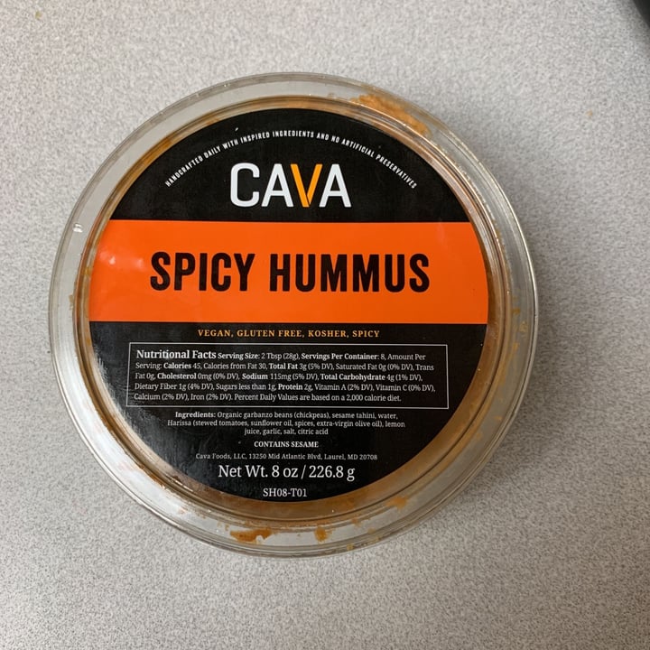 photo of Cava Spicy Hummus shared by @cvondopher on  29 Apr 2020 - review