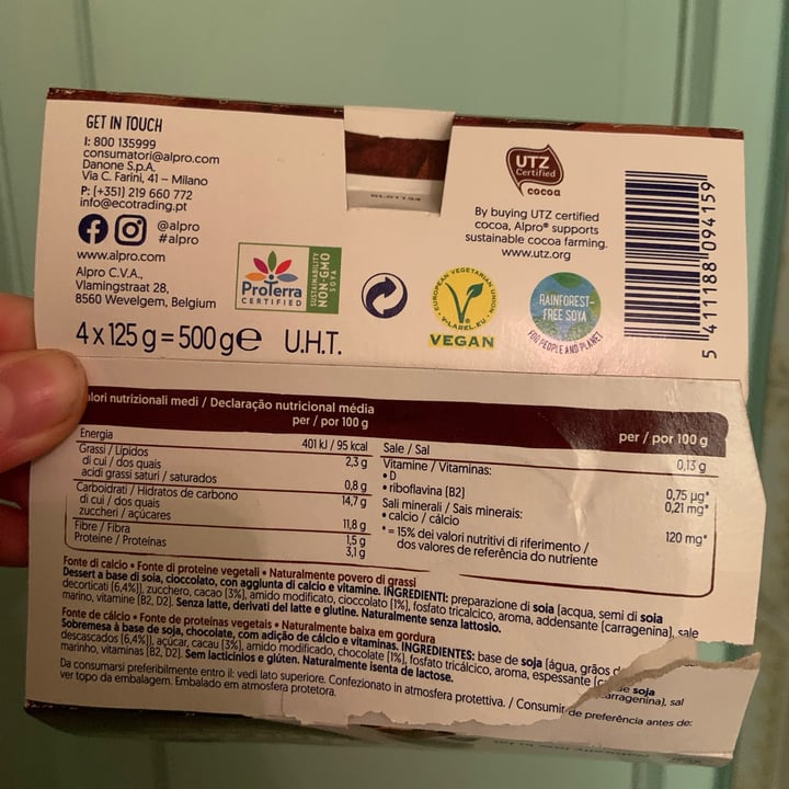 photo of Alpro Devilishly Dark Chocolate Plant-based Dessert shared by @josettep on  21 Dec 2021 - review