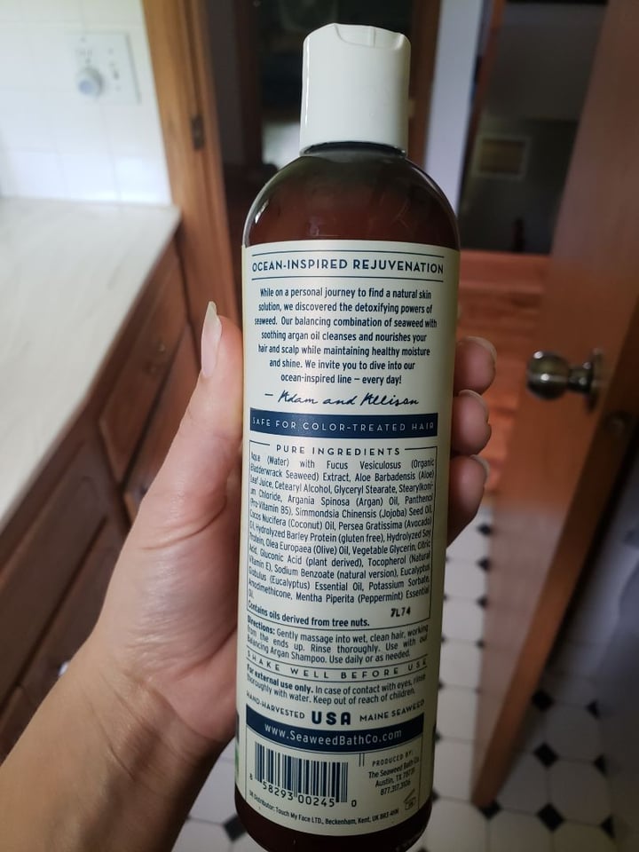 photo of The Seaweed Bath Co. Balancing Argan Conditioner - Eucalyptus & Peppermint shared by @jenicalyonclapsaddle on  20 Jun 2019 - review