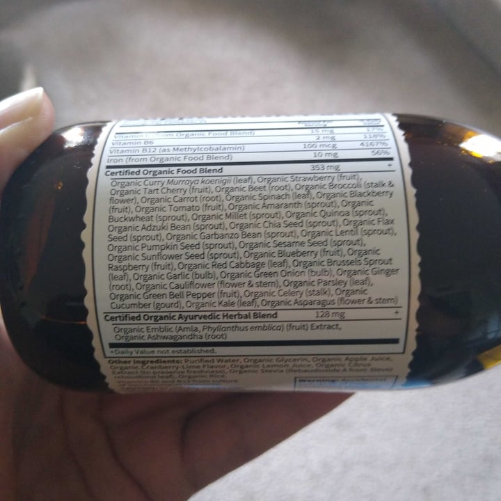 review photo of Mykind Organics Plant iron and organic herbs shared by @biancavegan on 18 Nov 2021 - review