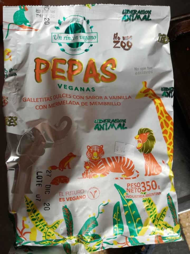 review photo of Un Rincón Vegano Pepas Galletitas Dulces con Sabor a Vainilla con Mermelada de Membrillo shared by @juanma on 21 Apr 2020 - review