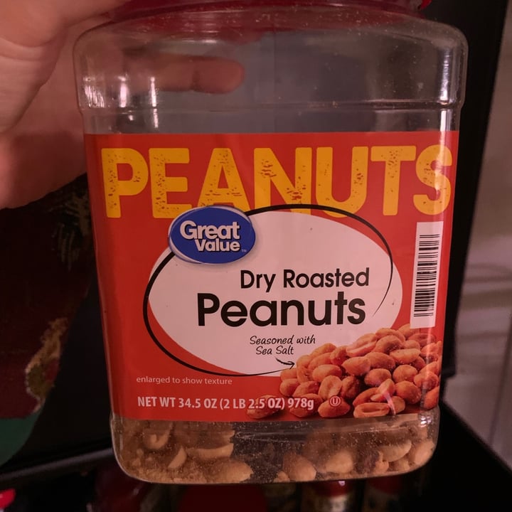 photo of Great Value  Dry Roasted Peanuts shared by @veggievikki3 on  25 Aug 2021 - review