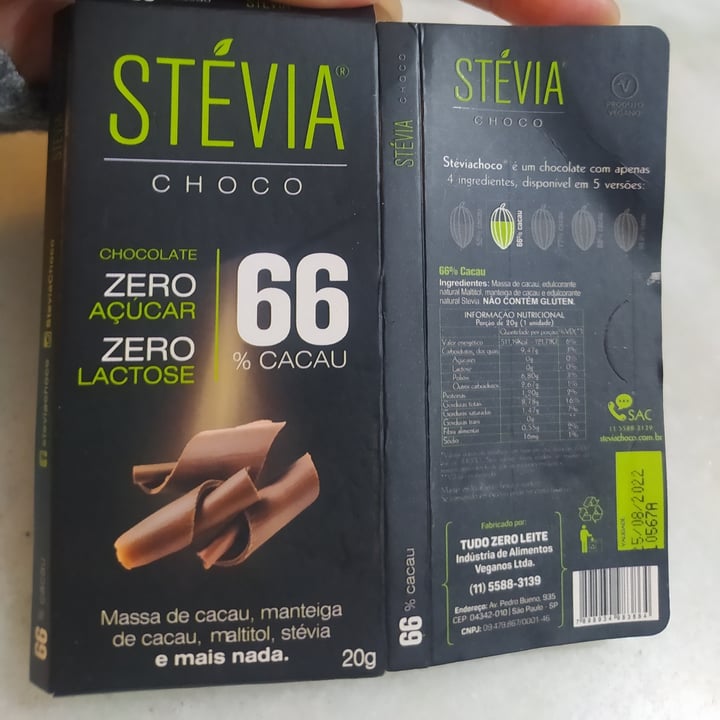 photo of Steviachoco Chocolate em barra shared by @carolromao on  21 May 2022 - review