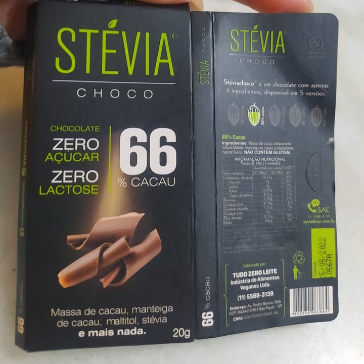 review photo of Steviachoco Chocolate em barra shared by @carolromao on 21 May 2022 - review