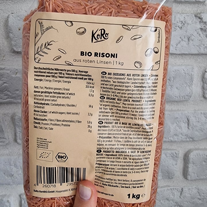 photo of Koro Bio Risoni di Lenticchie shared by @annapannafood on  14 Mar 2022 - review