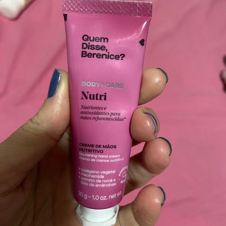 photo of Quem Disse Berenice  Creme de Mãos Hidratante shared by @personavalente on  04 May 2022 - review