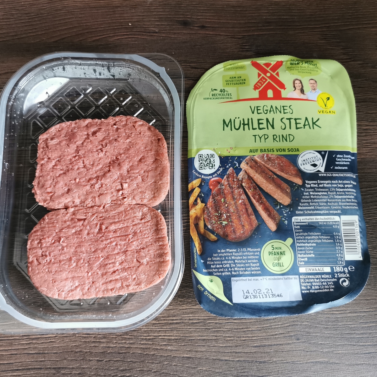 M U Rind Veganes Mühlensteak Typ Rind from Rügenwalder Mühle - Vegan Product ...