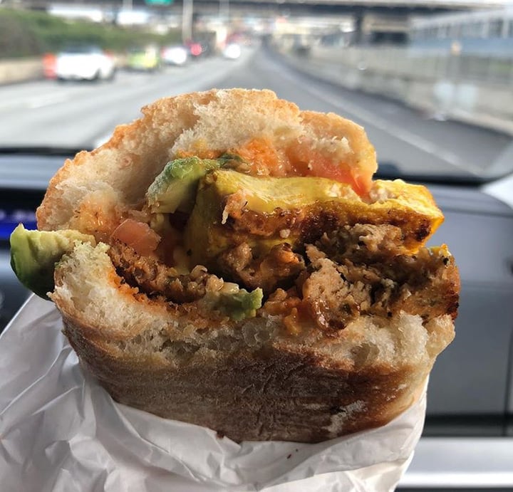 photo of DC Vegetarian Steak breakfast sandwich shared by @ericaveg on  11 Apr 2018 - review