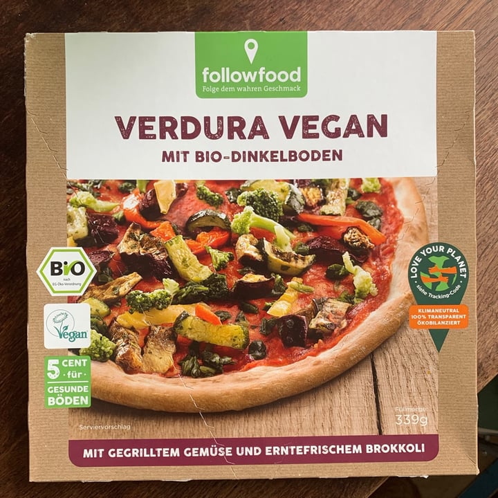 photo of Followfood Verdura Vegan Pizza shared by @abaum on  12 May 2021 - review