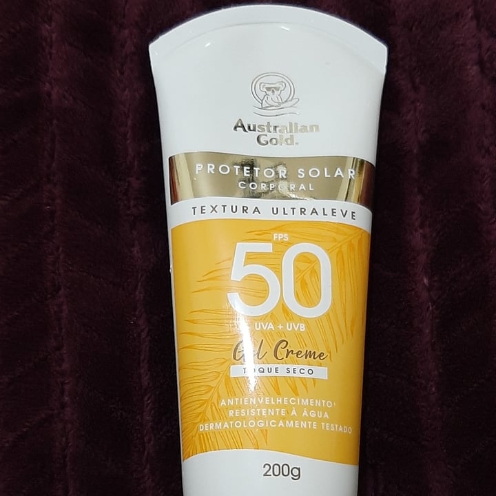photo of Australian Gold Protetor Solar FPS 50 Gel Creme shared by @caumoraes on  23 Apr 2022 - review