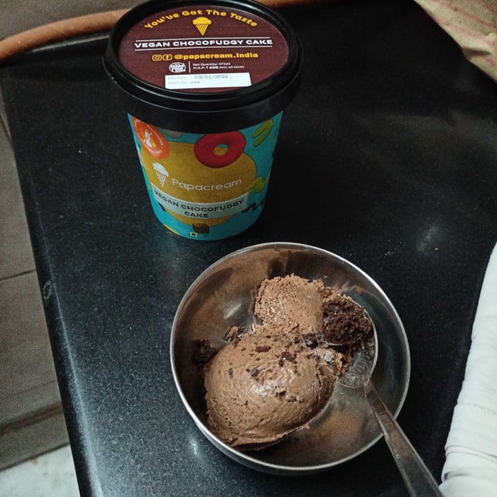 photo of Papacream Vegan Choco Fudgy Ice Cream shared by @gshivam1003 on  19 Feb 2022 - review