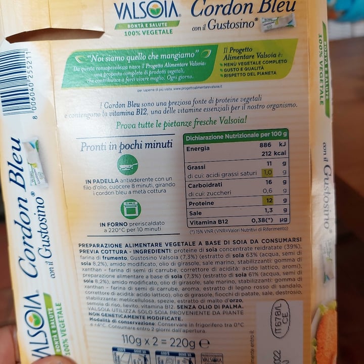 photo of Valsoia Cordon Bleu con il Gustosino shared by @pipppi on  21 Feb 2022 - review