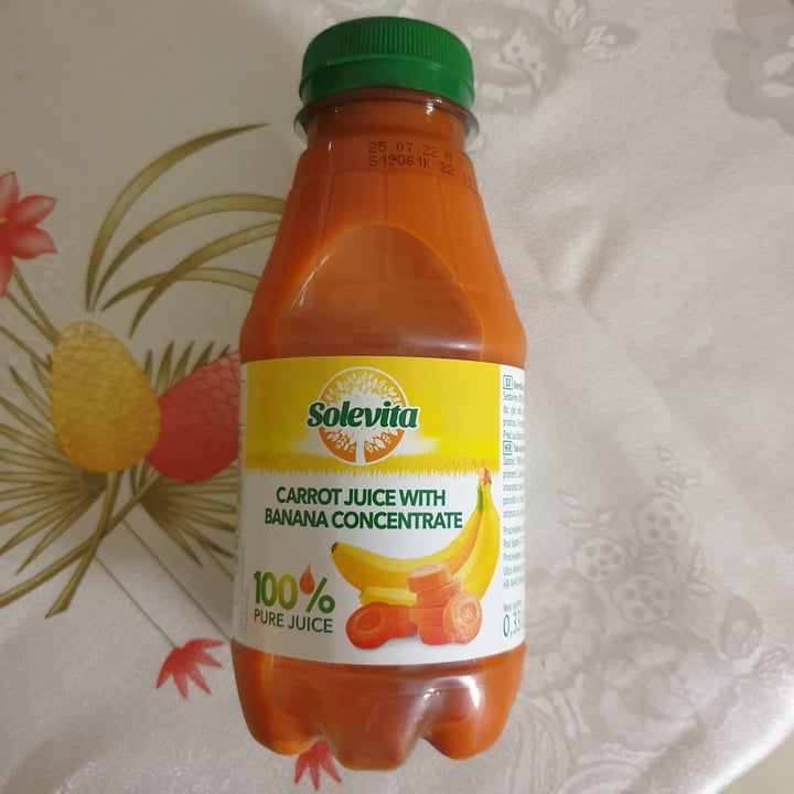 photo of Solevita Carrot juice with banana concentrate shared by @fellfromclear on  23 Jan 2022 - review