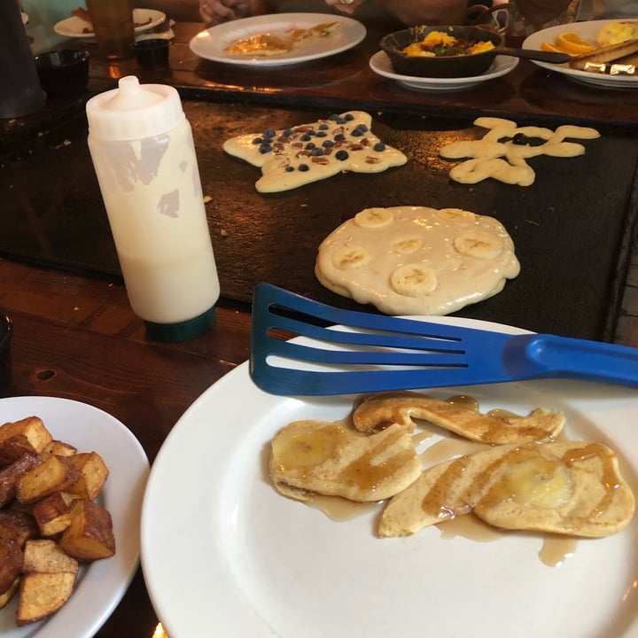 review photo of Backwater Vegan pancakes, vegan home fries, and veggie sausage shared by @sam1m1ller on 03 Jul 2020 - review