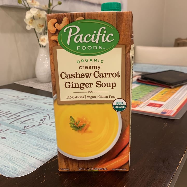 review photo of Pacific Foods Creamy Cashew Carrot Ginger Soup shared by @dsb2 on 01 Jan 2021 - review